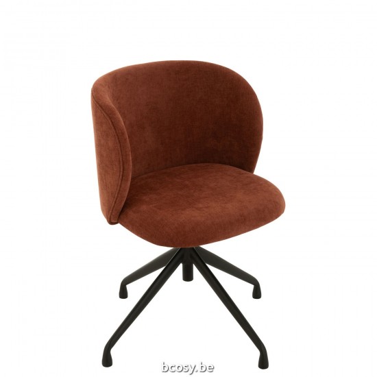 J Line Stoel Turn Up Down Textiel Bordeaux draaistoelen JO35011.