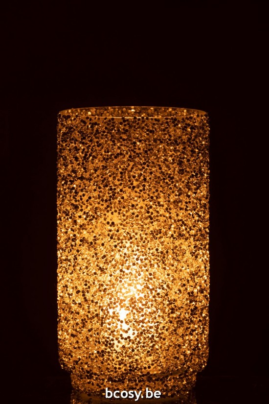 J Line photophores Jolipa Photophore Paillettes Verre Argent Large.