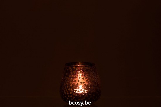 J Line photophores Jolipa Photophore Triangle Verre Noir Or Large.