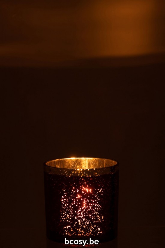 J Line photophores Jolipa Photophore Bord Dore Verre Bordeaux Large.