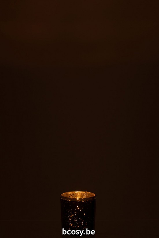 J Line photophores Jolipa Photophore Bord Dore Verre Bleu Small.