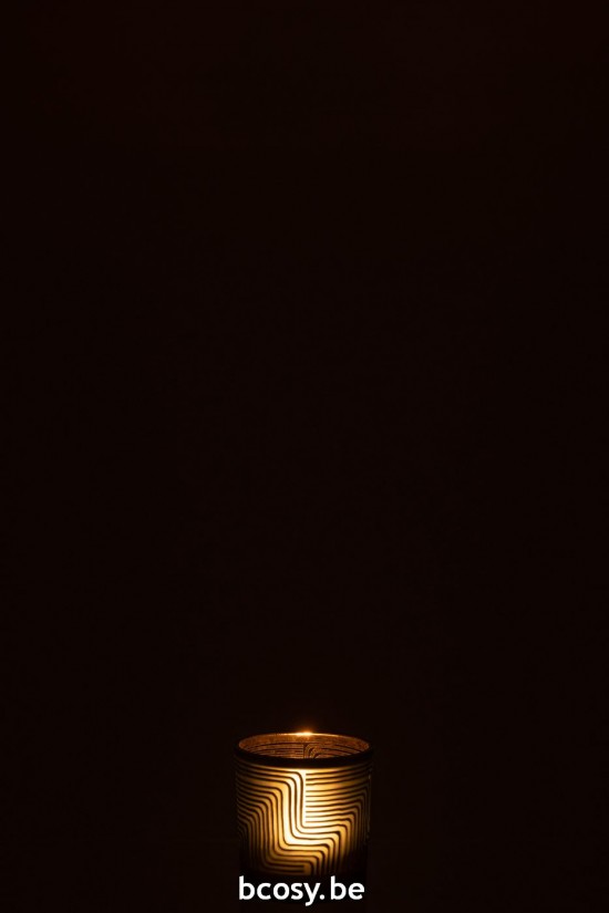 J Line photophores Jolipa Photophore Zigzag Verre Vert Small.