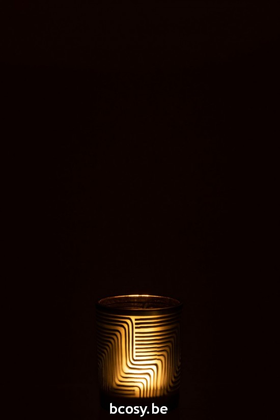 J Line photophores Jolipa Photophore Zigzag Verre Vert Medium.