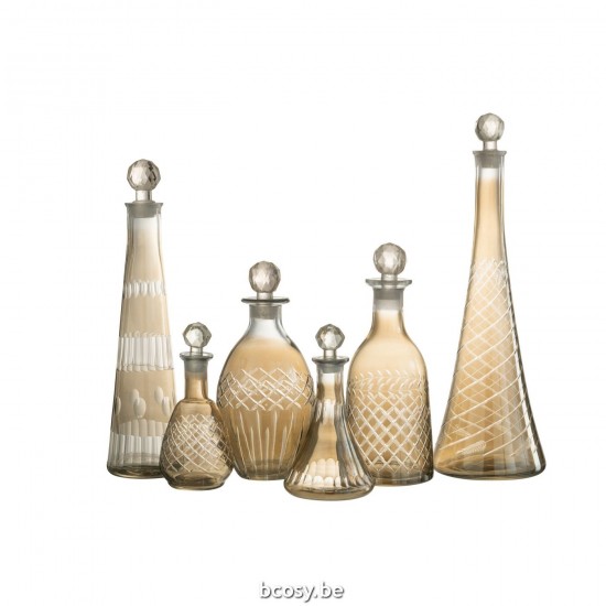 J Line carafes a decanter Jolipa Carafe Tige Verre Fume.