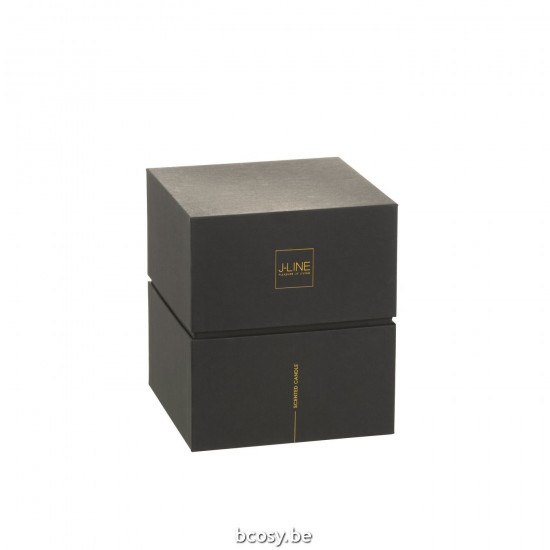 J Line bougies parfumées Jolipa Bougie Senteur Noa Spicy Twilight Noir Large 60H.