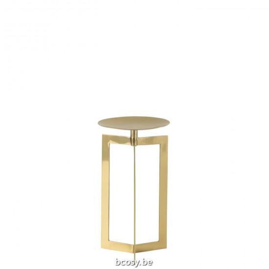 J Line Kaarshouder Stainless Steel Goud Small kaarshouders kaarsenhouders kandelaars JO35947.