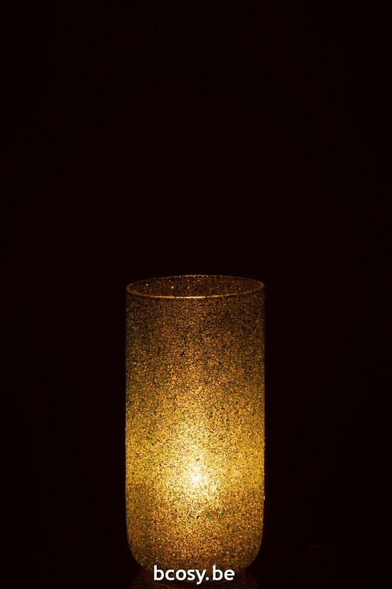 J Line photophores Jolipa Bougeoir Fore Verre Vert Large.