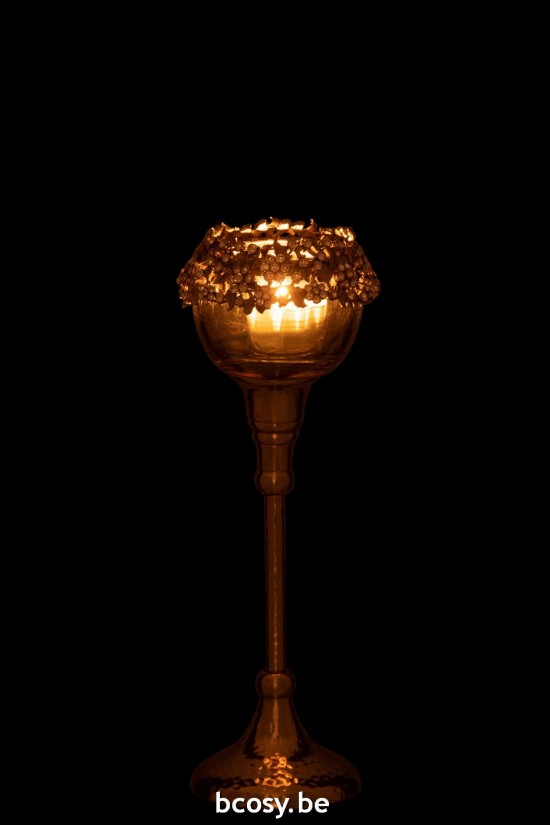 J Line photophores Jolipa Photophore Viane Metal Ver Or Bronze Medium.