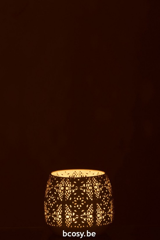 J Line photophores Jolipa Photophore Rond Oriental Metal Verre Medium.