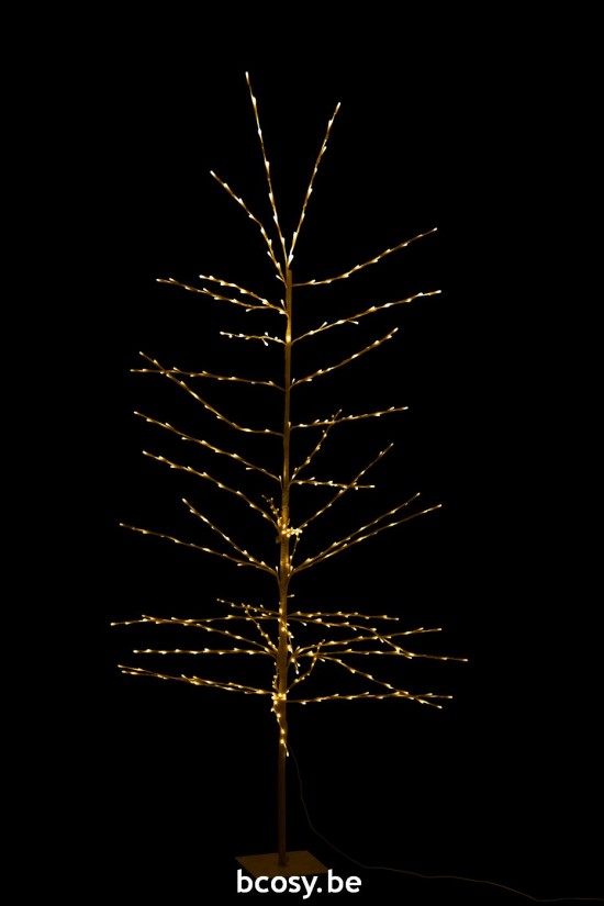 J Line arbres sapins de noel sur pied Jolipa Sapin Denude Led Metal Blanc.