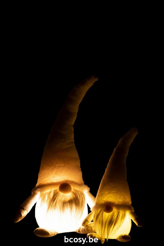 Jline Zwerg Led Textil Weiß Large weihnachtsmann weihnachtsmaenner.