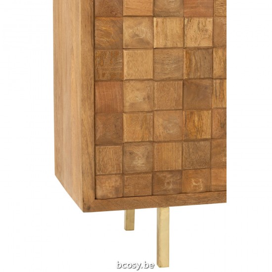 J Line Cupboard Nino Metal Mango Wood Natural Gold closets cupboards closets.
