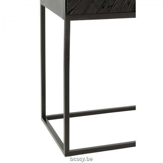 J Line Cupboard Shanil Wood Iron Black wardrobes.