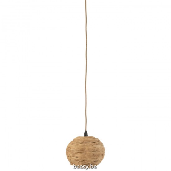 J Line Hanglamp Bol Bananenbladeren Naturel Small hang pendellampen licht JO37774.