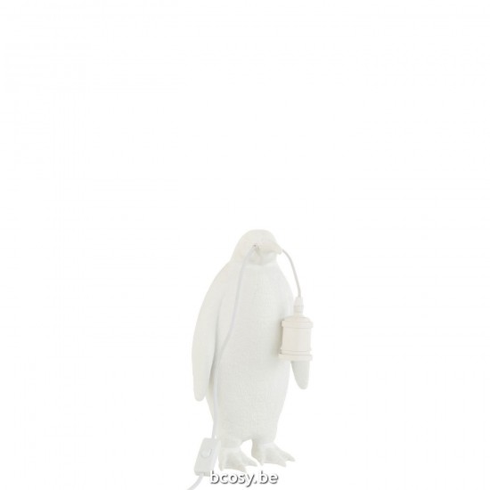 Jline Tafellamp Pinguïn Resine Wit Small.