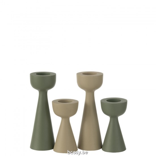 J Line Candle Holder Cone Aluminium Ivory Large candleholders candle holders candlesticks.