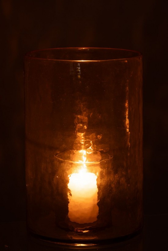 J Line lanternes photophores Jolipa Phosphore Double Verre Jaune Large.