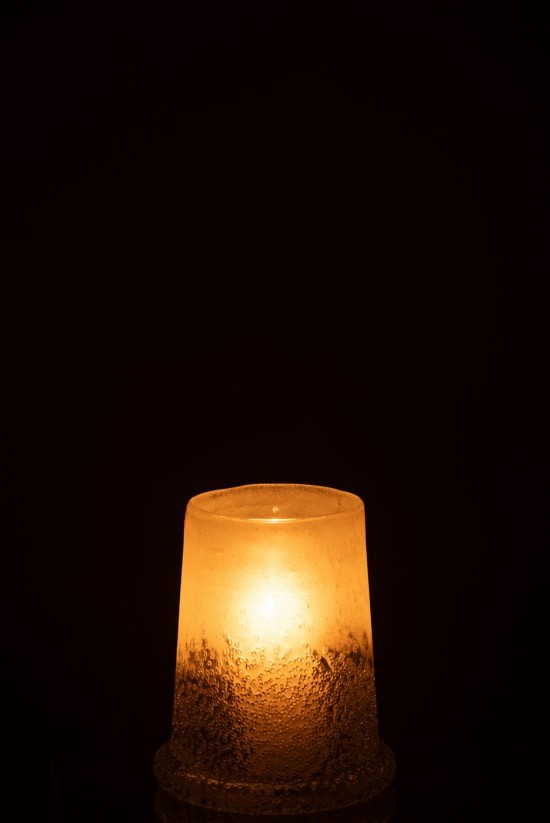 J Line lanternes photophores Jolipa Phosphore Sucre Verre Blanc Medium.