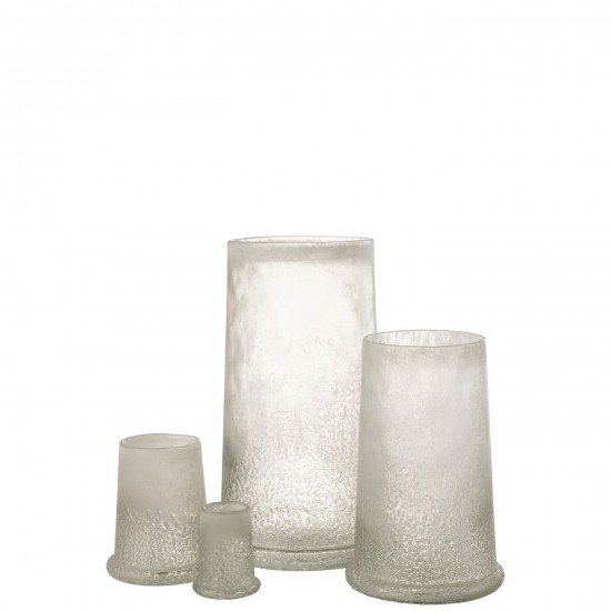 J Line Hurricane Sugar Glass White Extra Large lanterns hurricanes.