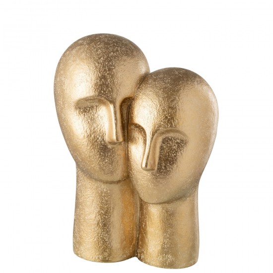 J Line Hoofd Koppel Resine Goud mensen personen JO45071.