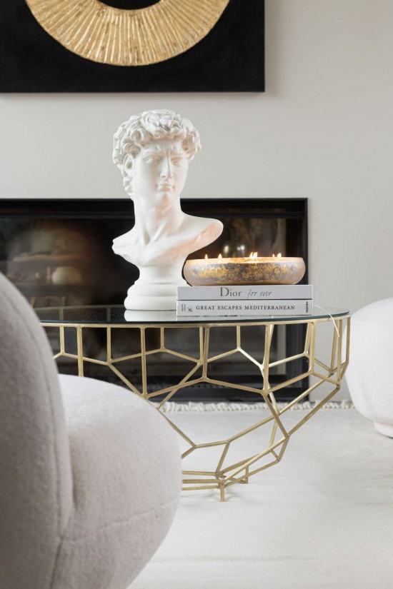 J Line Busto David Resina Bianco Large Busto David Resina Blanco Large.