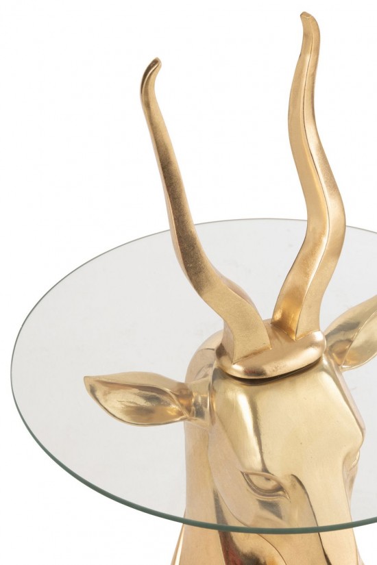 J Line Sidetable Antelope Resin Glass Gold nested side tables sidetables.