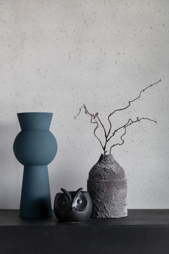 Jline Maceta Buho Negro Porcelana Small.