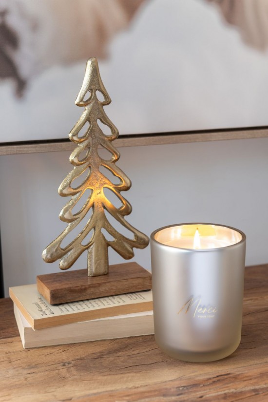 Jline Árbol Sobre Pie Aluminio Madera Oro Medium.