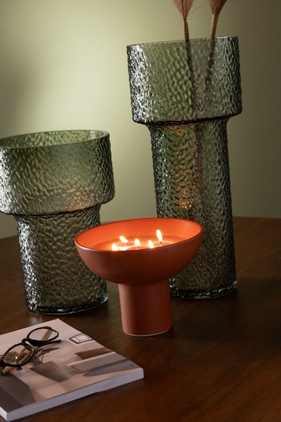 Jline Vela Perfumada Ceramica Taza Ambar 12H.