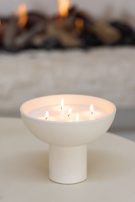 Jline Vela Perfumada Ceramica Taza Blanco Small 9H.