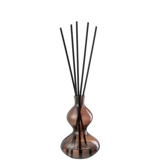 J Line Geurolie Li Ly Land Glas Bruin Small geursprays geuren parfums JO45527.