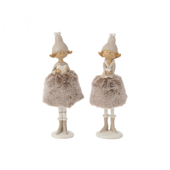 J Line Engel Hart Ster Bont Rok Resin Mix Large engelen engeltjes JO45640.