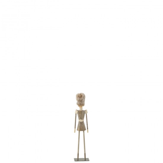 J Line Soldaat Bont Hoed Metaal Grijs Small mensen personen JO45656.