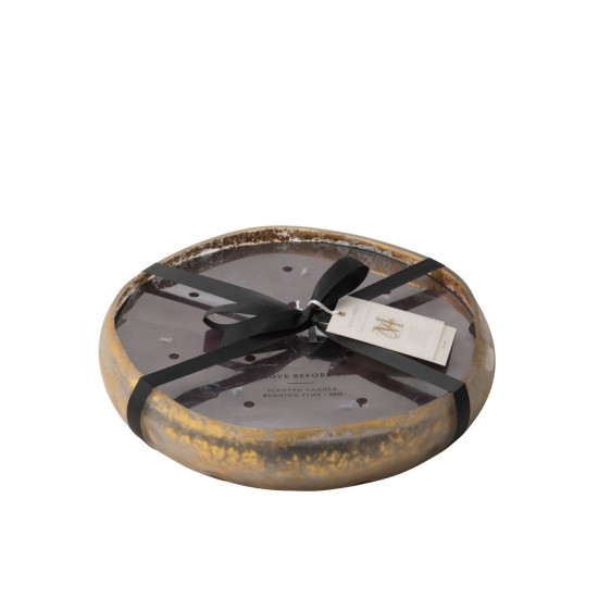 J Line bougies parfumées Jolipa Bougie Senteur M Chic Verre Or Noir L 40H.