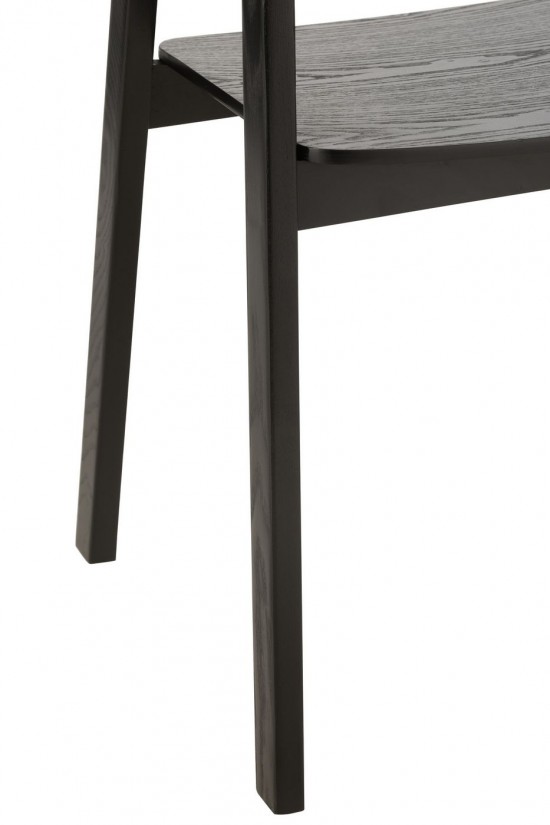 J Line Chair Naga Ashwood Rope Black dining chairs.