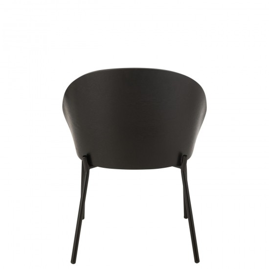 Jline Stoel Lone Multiplex Metaal Zwart Grijs.