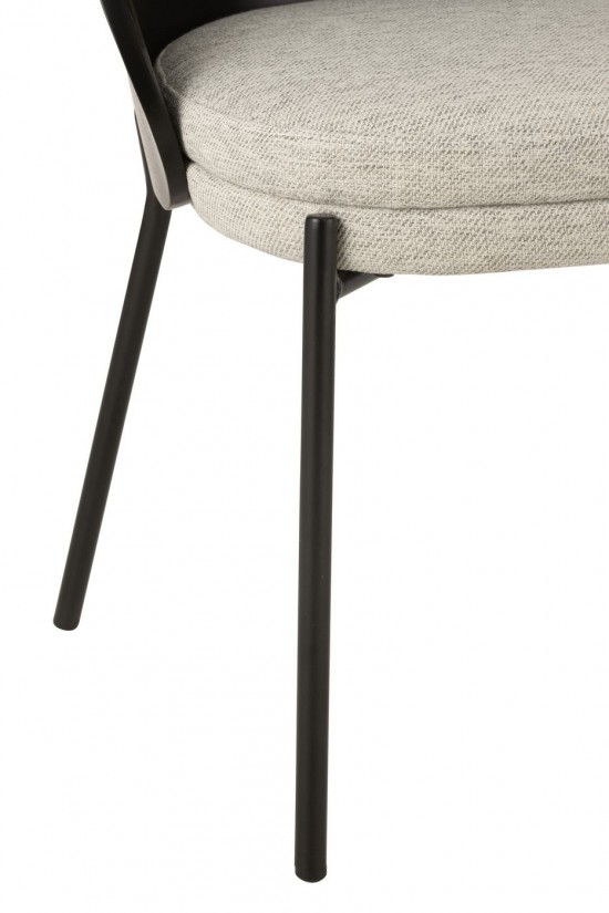 J Line Chair Lone Ply Wood Metal Black Grey dining chairs.