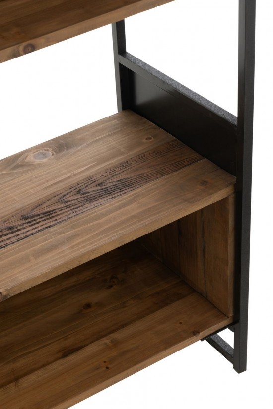 Jline Regal Recyceltes Holz Metall Schwarz Naturell Large regale bretter gestelle.