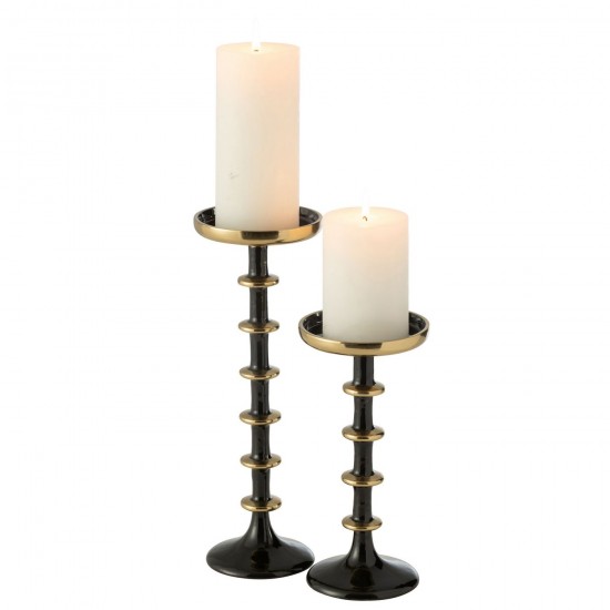 Jline Kaarshouder Bal Metaalzwart Goudlarge.