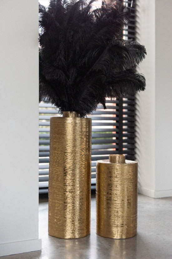 Jline Jarron Redondo Metal Oro Large.