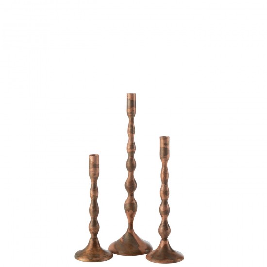 J Line chandeliers candélabres Jolipa Photophore Sha Metal Cuivre Large.