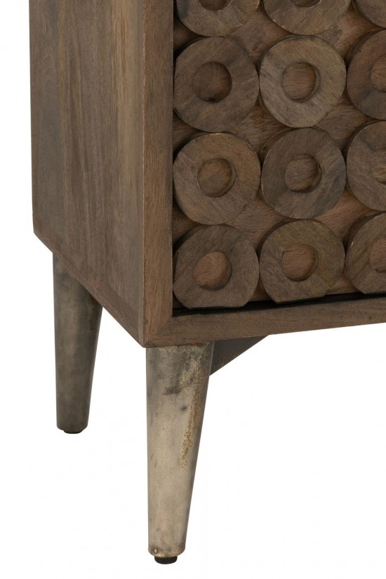 J Line Buffet 4 Doors Mango Wood Mdf Brown closets.