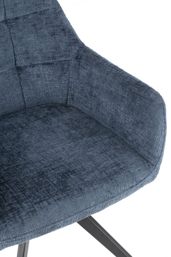 Jline Stuhl Louna Eisen Acrylfaser Blau stuhl stuehle.