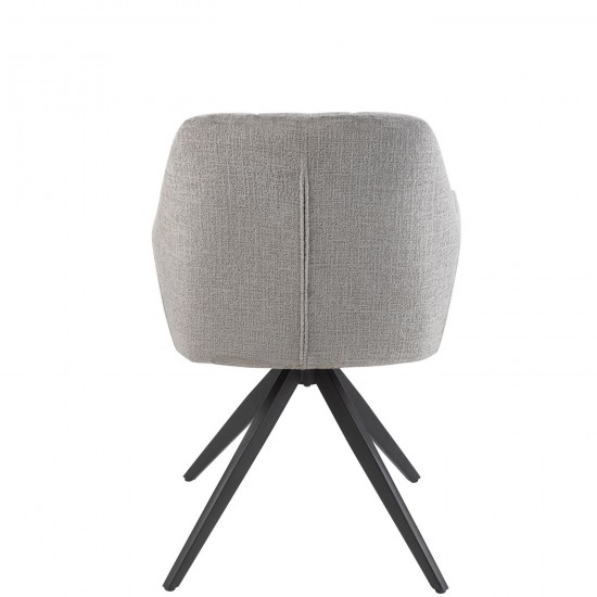 Jline Stoel Louna Ijzer Acryl Grijs.