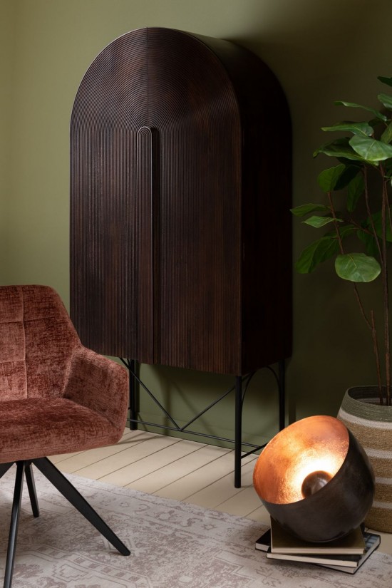 Jline Silla Louna Hierro Acrilico Marron.