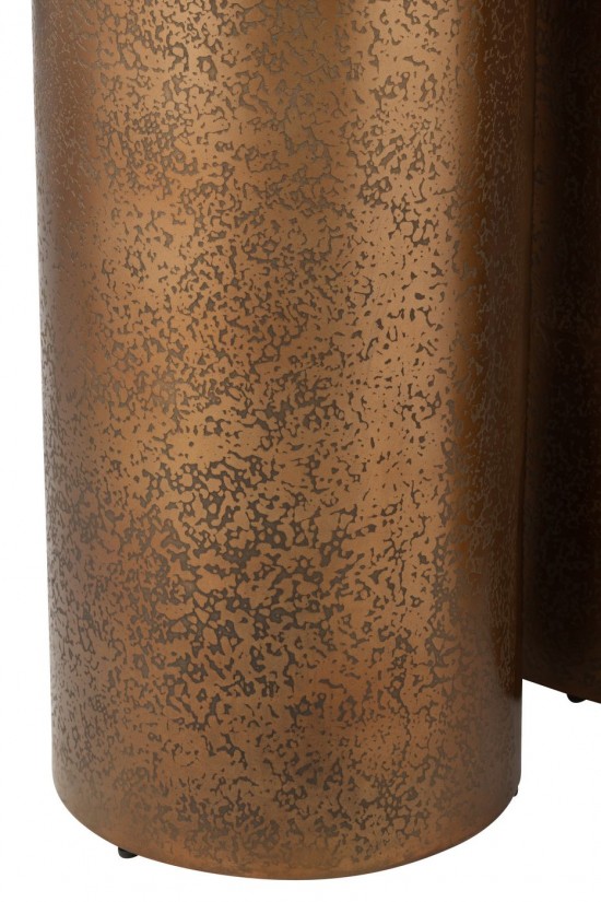 J Line sets de socles piédestals Jolipa Set De 3 Piliers Rond Metal Or.