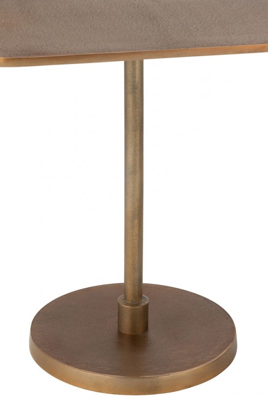 J Line tables d appoint bouts de canapé Jolipa Set De 2 Tables Aluminium Or.