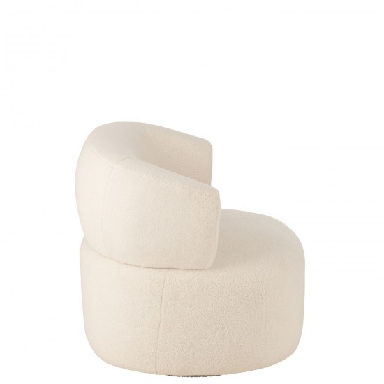 J Line chaises lounges Jolipa Siege Lounge Universe Mousse Tissu Blanc.