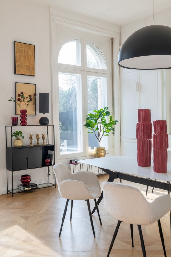 JLine J Line Stoel Stof Metaal Wit stoelen eetkamerstoelen eethoekstoelen eettafelstoelen eetstoelen.