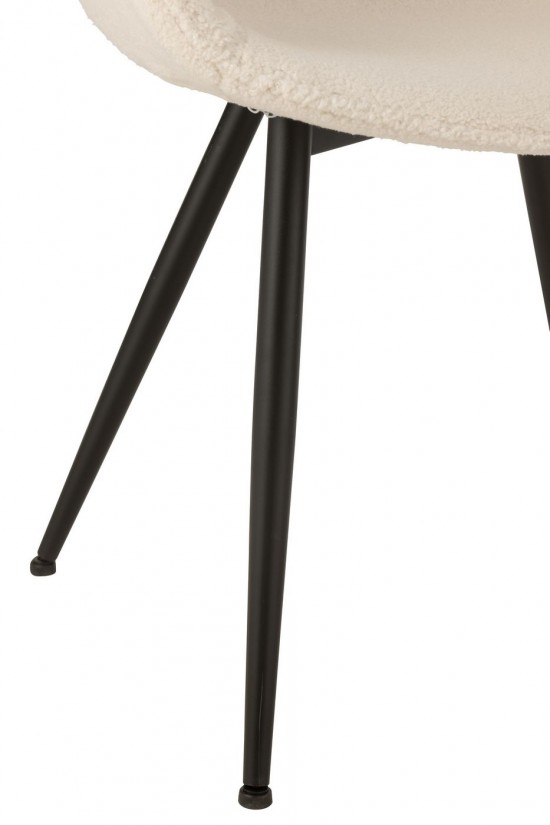 J Line Dinning Chair Fabric Metal White dining chairs.